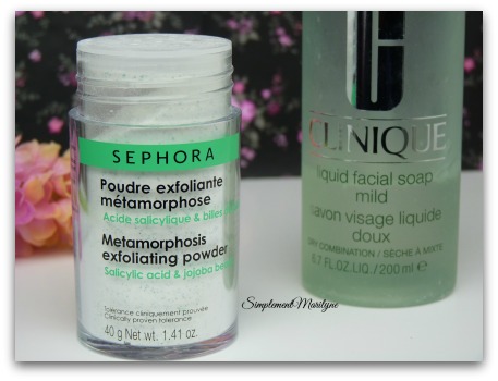 poudre-exfoliante sephora skincare peau neuve gommage visage simplement marilyne clinique savon liquide doux